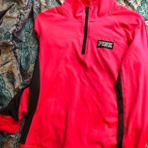 Neon pink PINK half zip up